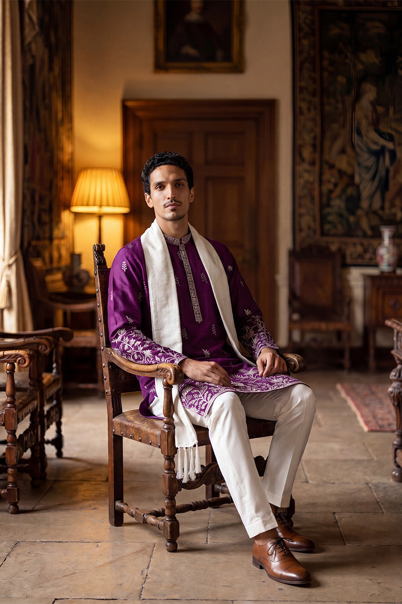 ethnic-bay-men-purple-silk-blend-solid-embroidered-straight-kurta-trouser-with-dupatta-mkpd1944