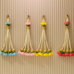 Artificial Flower Bunch Set of 4 (12 Inch) – Decorative Floral Stems for Home, Pooja Room, Diwali