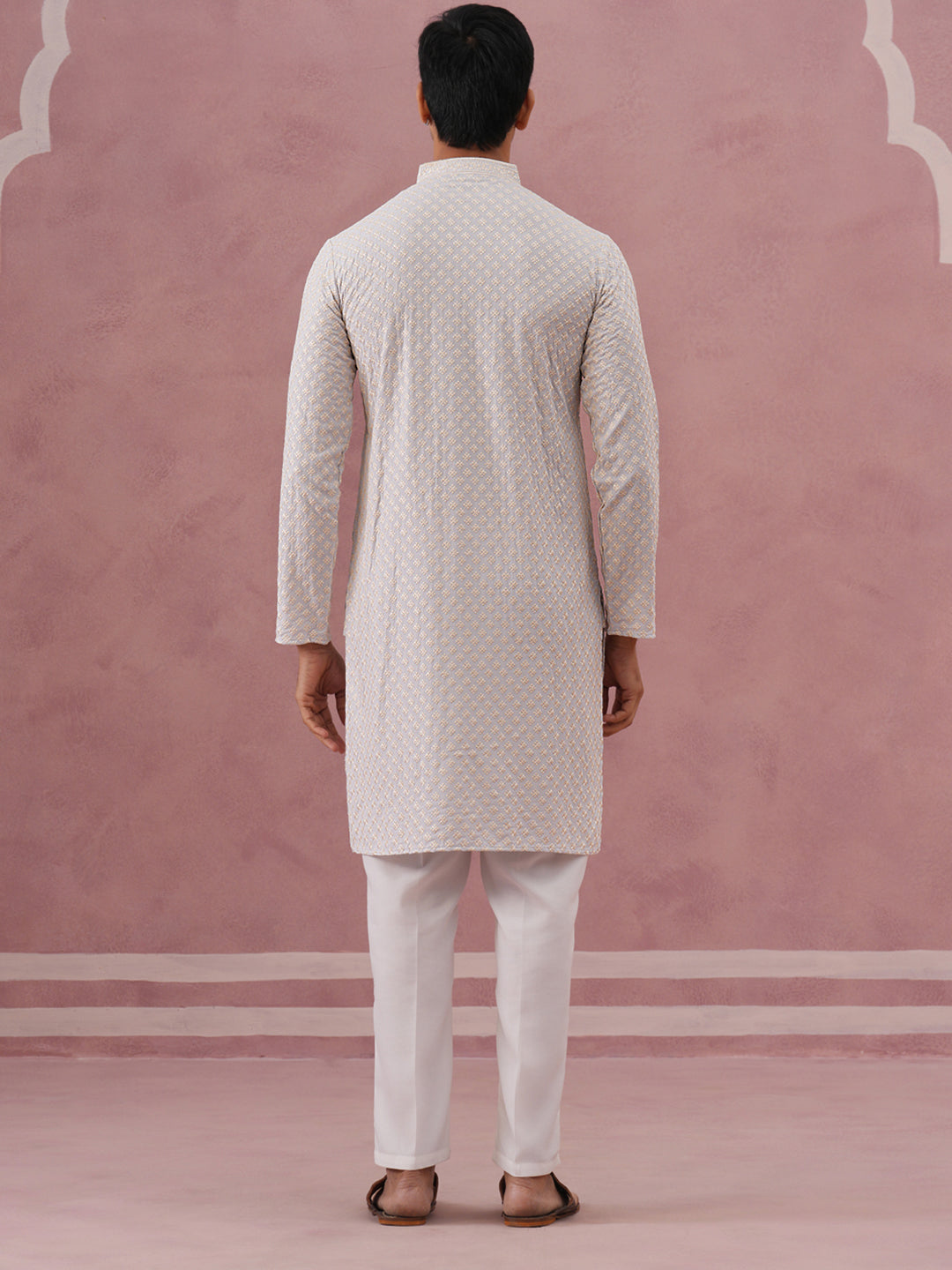 Viscose Rayon Traditional Embroidered Kurta Pyjama