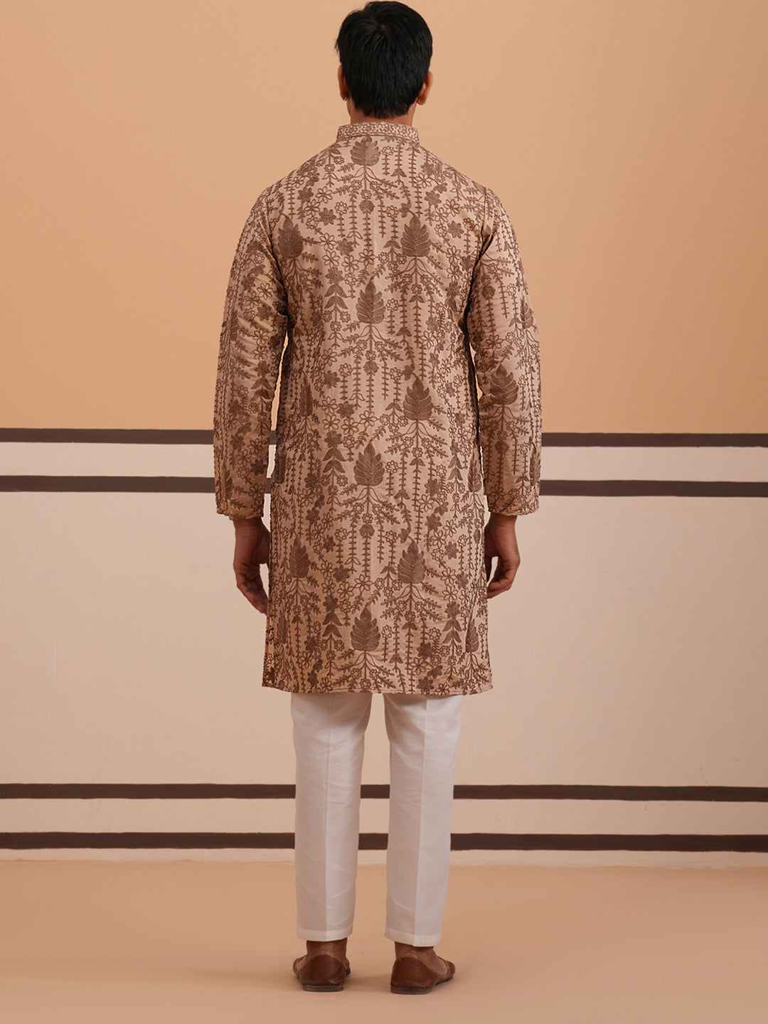 Men S Ethnic Embroidered Kurta Pyjama