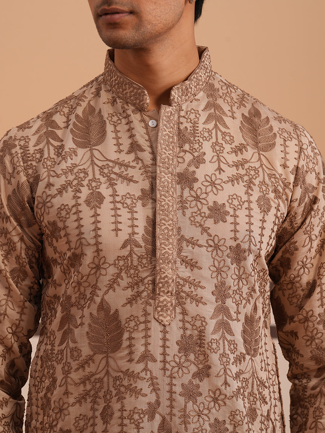 Men S Ethnic Embroidered Kurta Pyjama