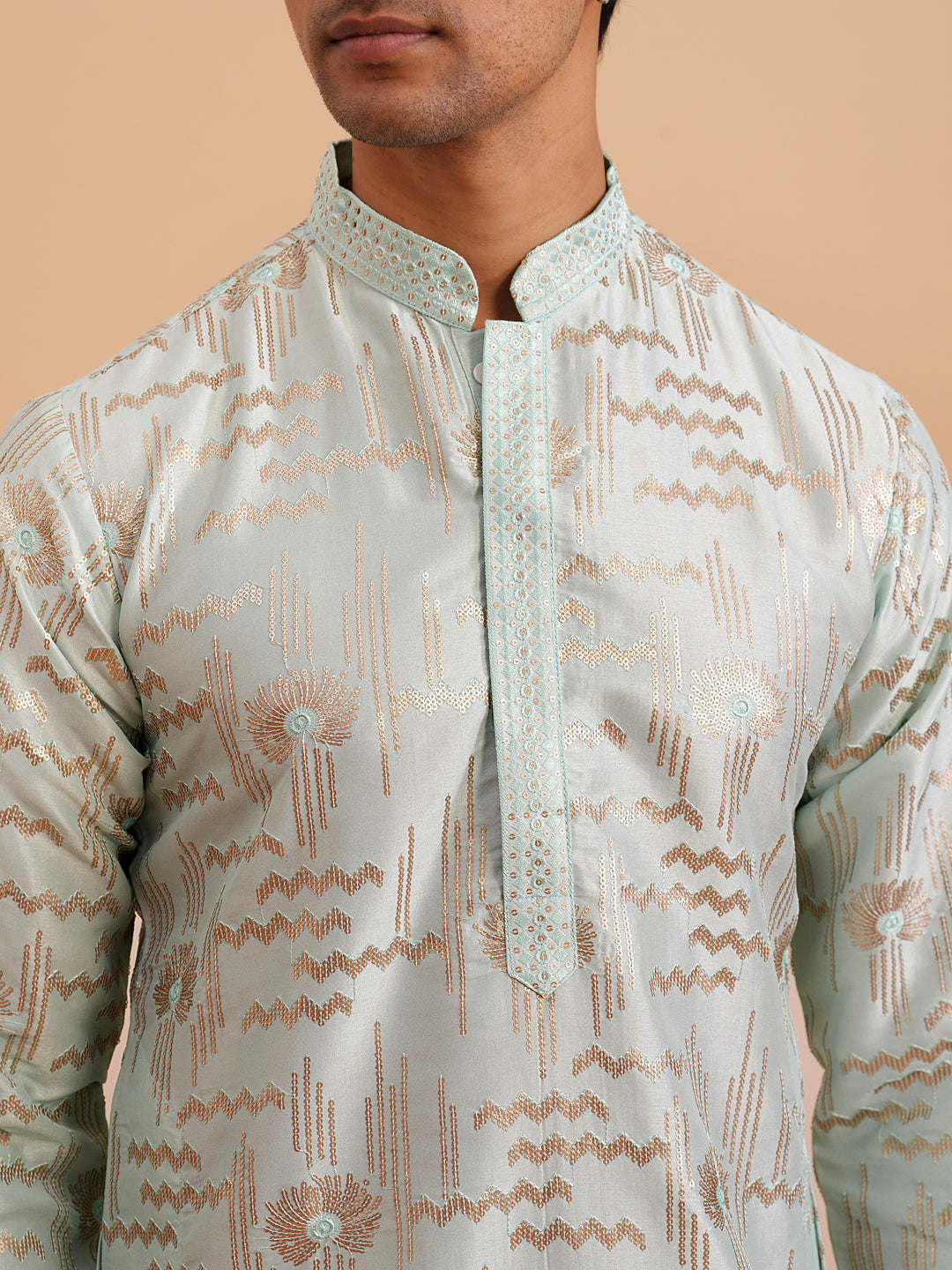 Premium Silk Blend Embroidered Kurta Pyjama