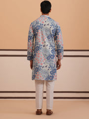 Men S Printed Cotton Blend Kurta Pyjama