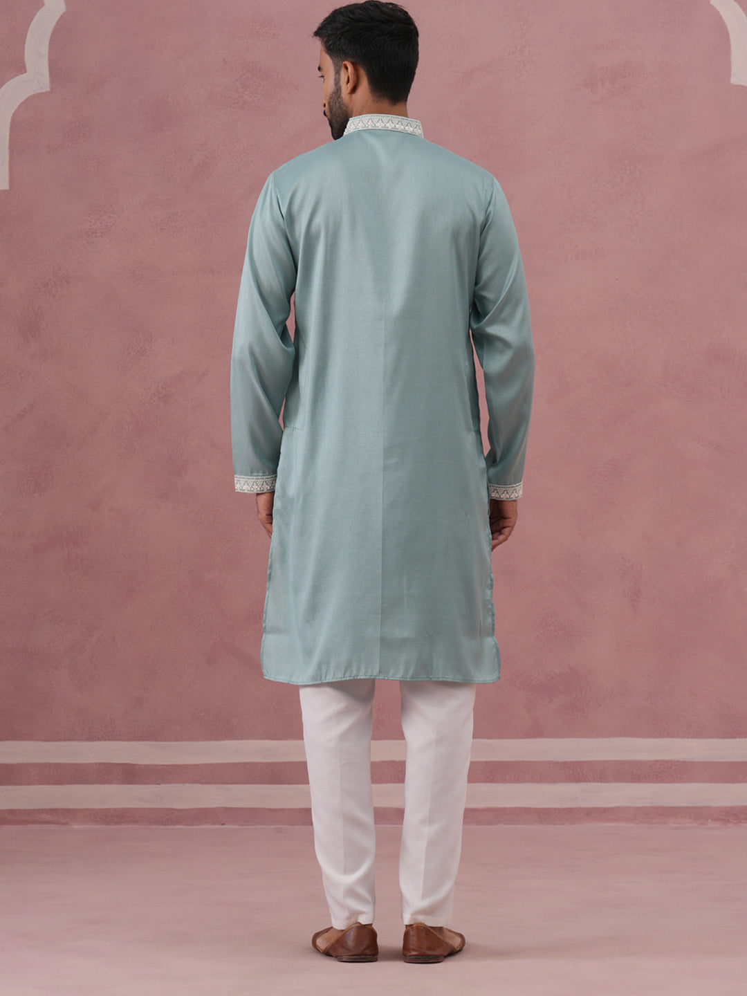 Mens Festive Cotton Blend Kurta Pyjama