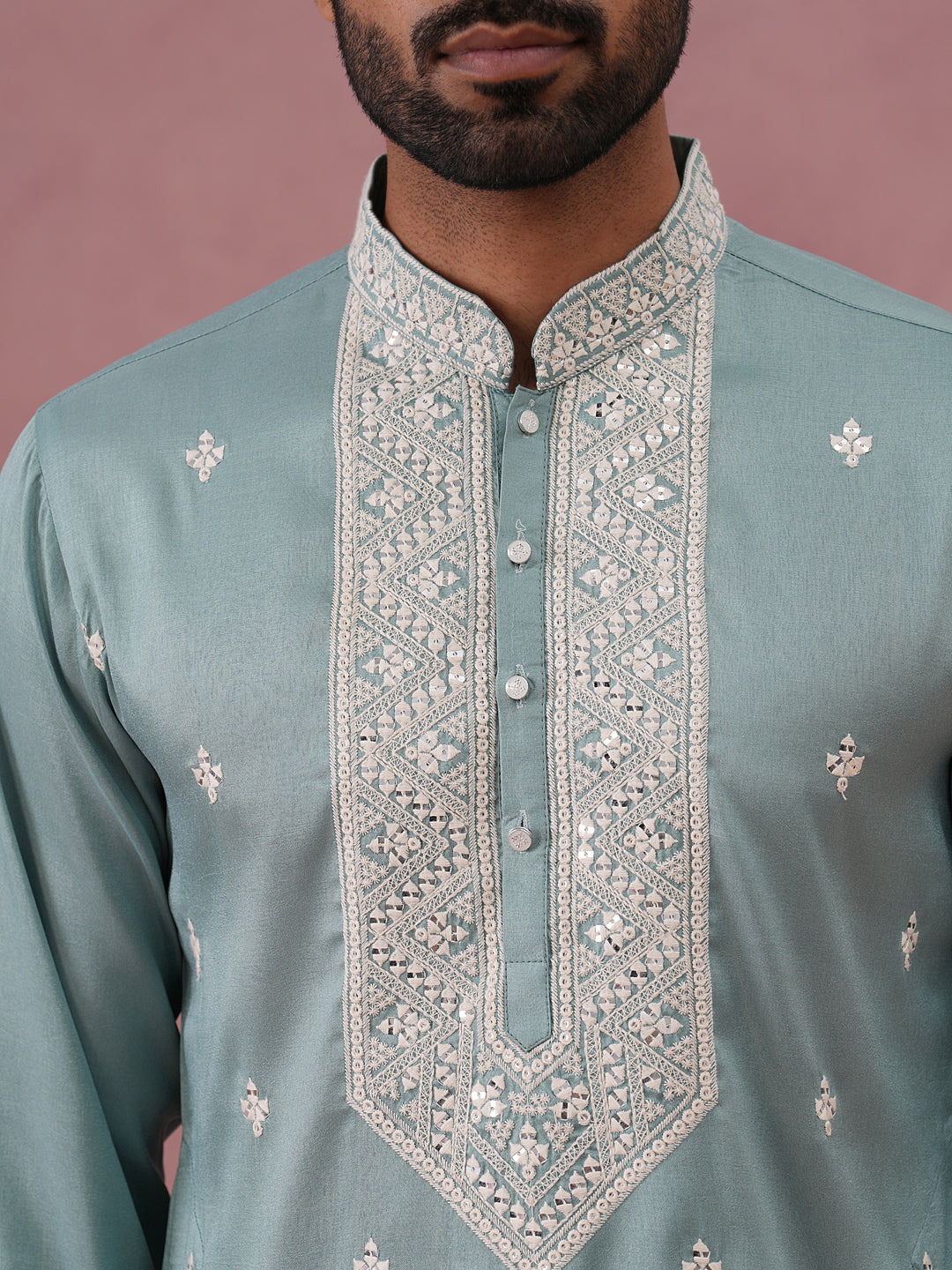Mens Festive Cotton Blend Kurta Pyjama