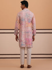 abstract printed embroidered kurta pyjama