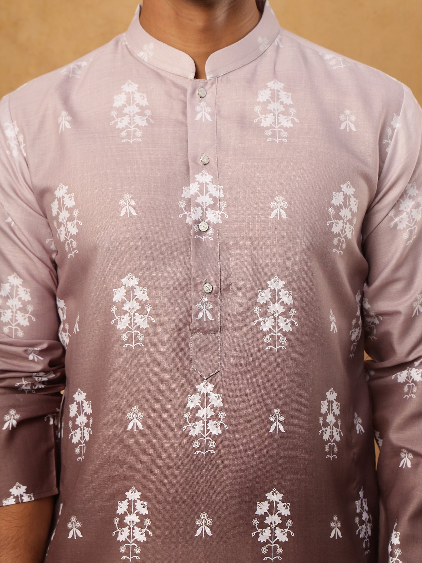 Printed Cotton Blend Kurta Pyjama Set