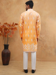 Printed Cotton Blend Kurta Pyjama Set