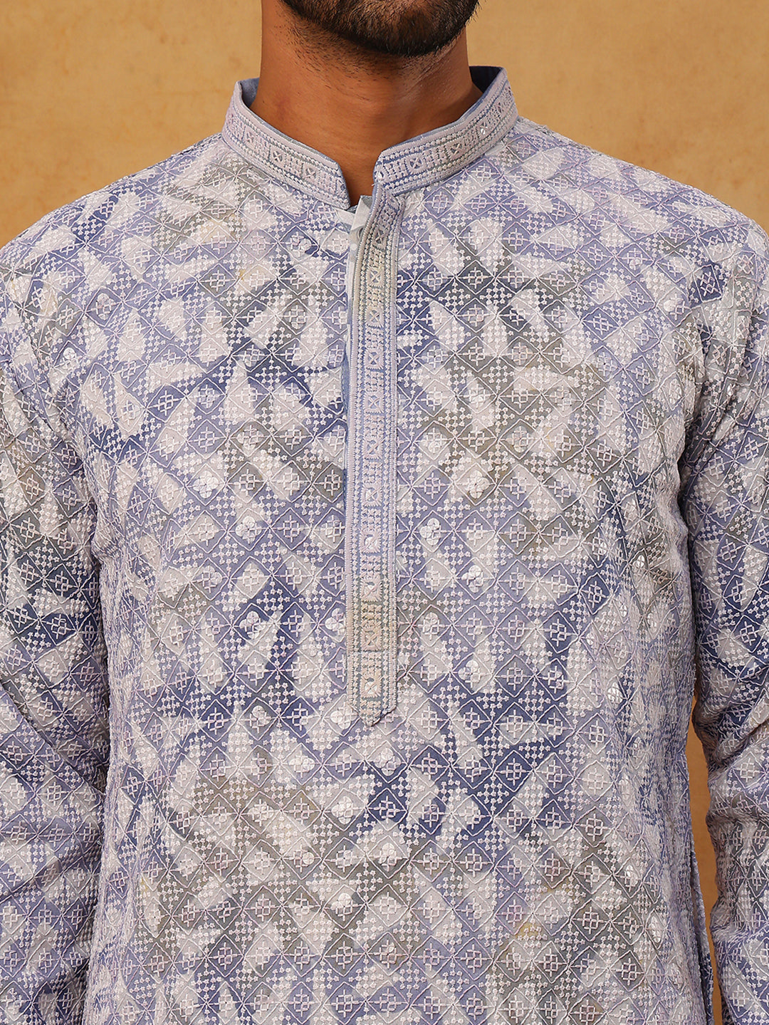 Printed Embroidered Kurta Pyjama Set