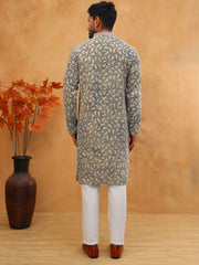 Printed Embroidered Kurta Pyjama Set