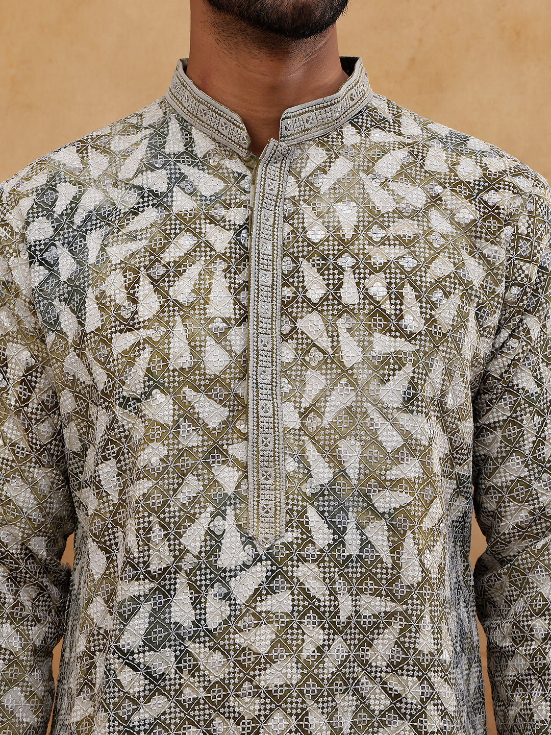 Printed Embroidered Kurta Pyjama Set