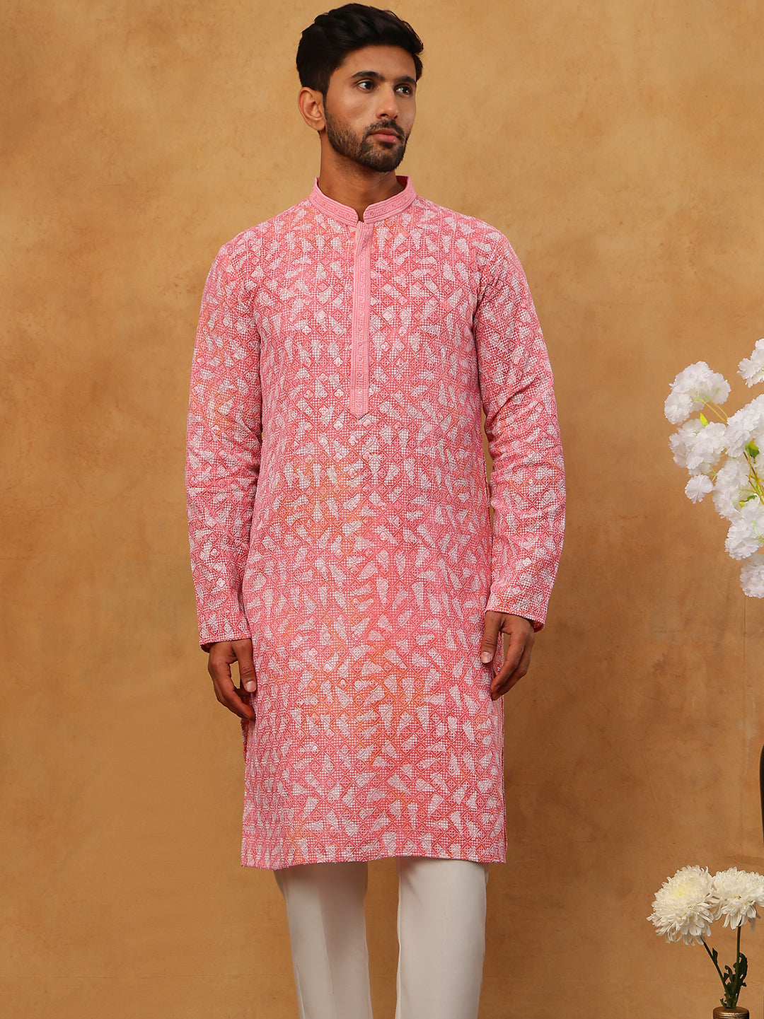Printed Embroidered Kurta Pyjama Set
