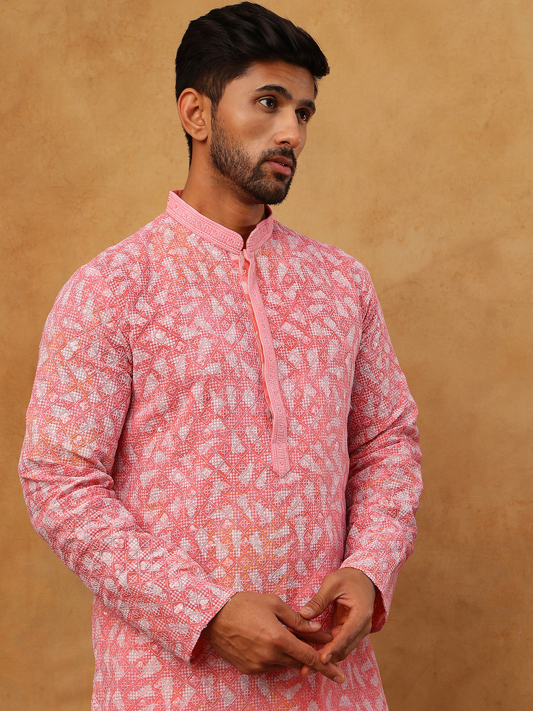 Printed Embroidered Kurta Pyjama Set