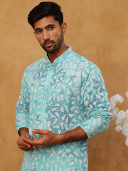 Printed Embroidered Kurta Pyjama Set