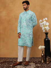 Printed Embroidered Kurta Pyjama Set