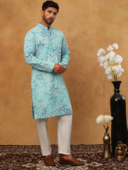 Printed Embroidered Kurta Pyjama Set