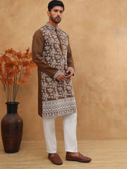 Men Ethnic Embroidered Kurta Pyjama Set