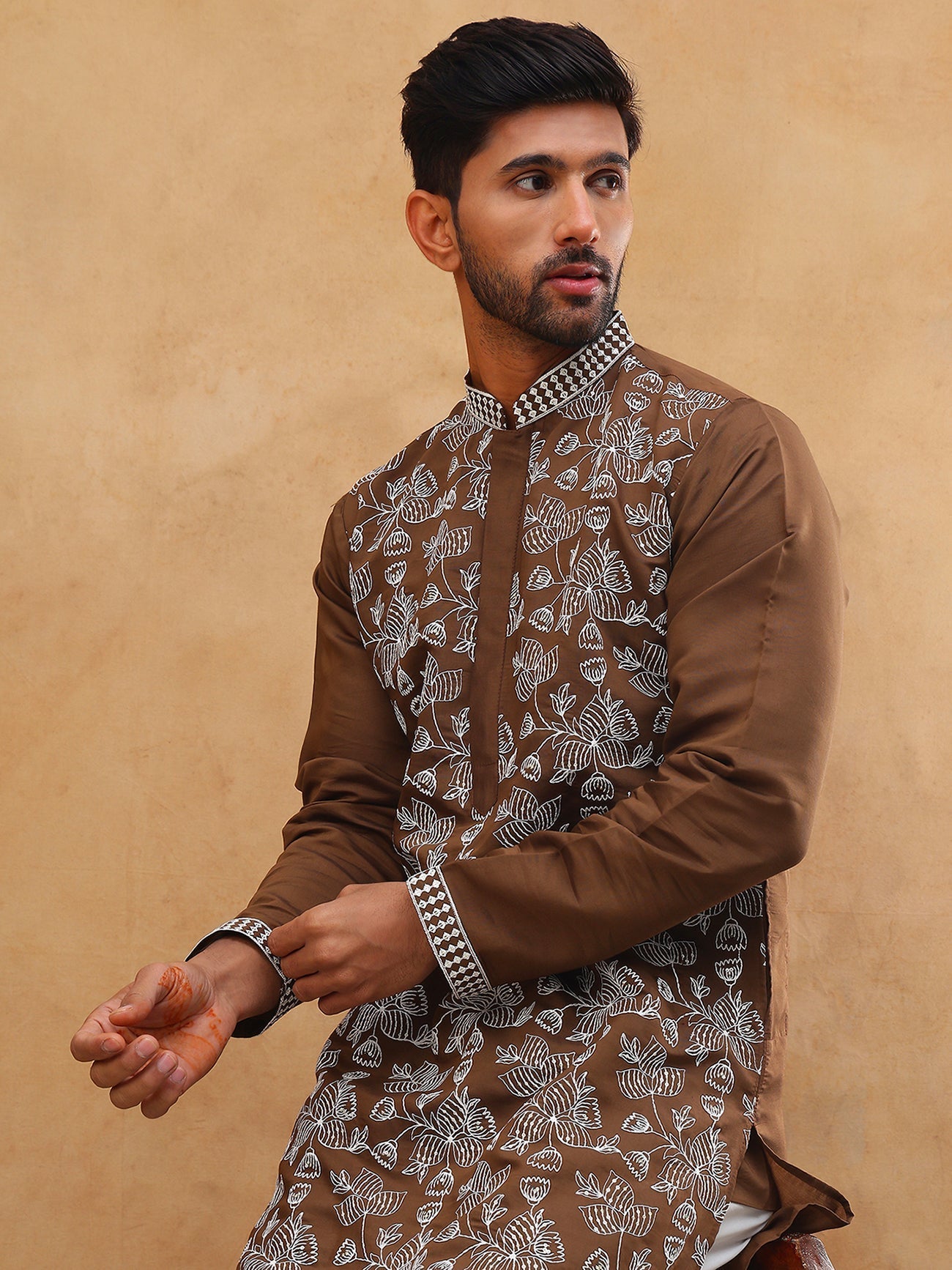 Men Ethnic Embroidered Kurta Pyjama Set