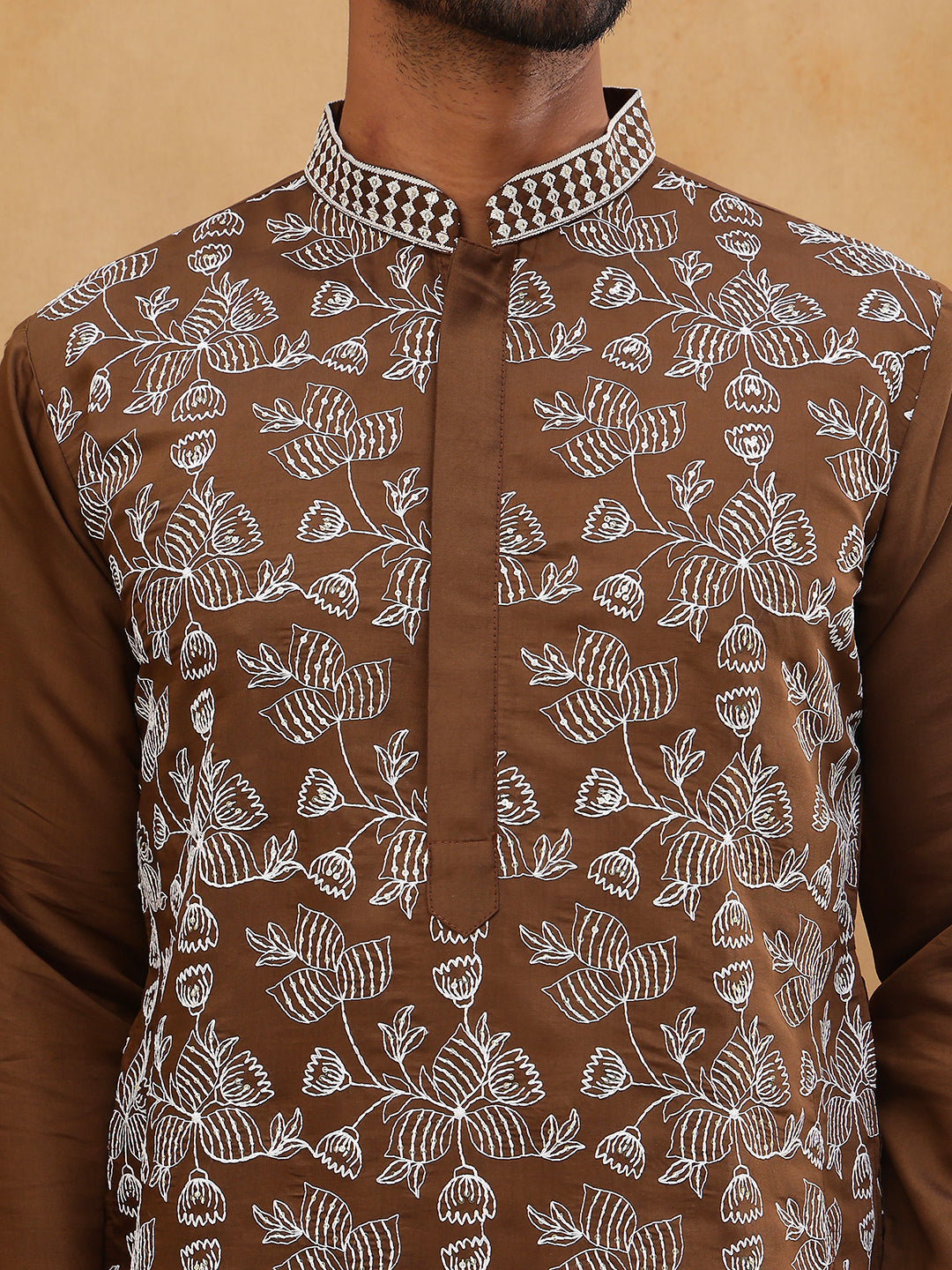 Men Ethnic Embroidered Kurta Pyjama Set