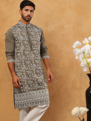 Men Ethnic Embroidered Kurta Pyjama Set