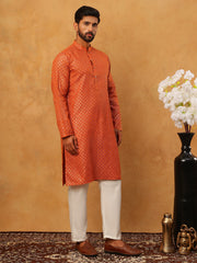 Festive Cotton Blend Printed Kurta Pyjama Set