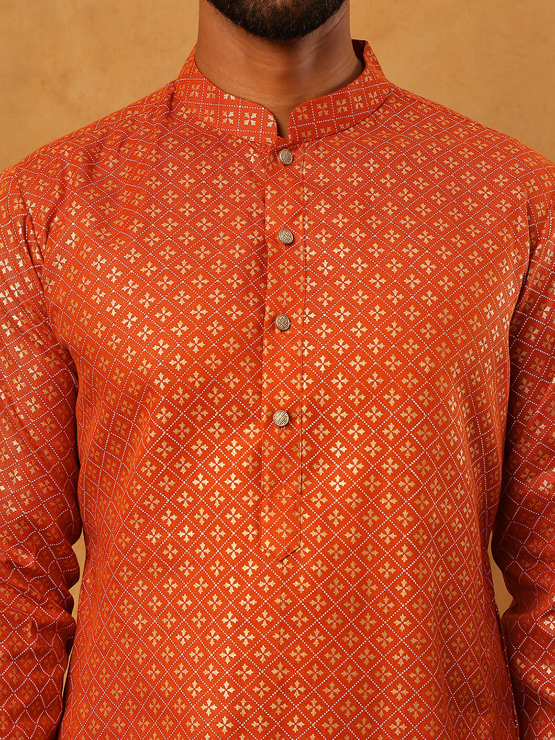 Festive Cotton Blend Printed Kurta Pyjama Set