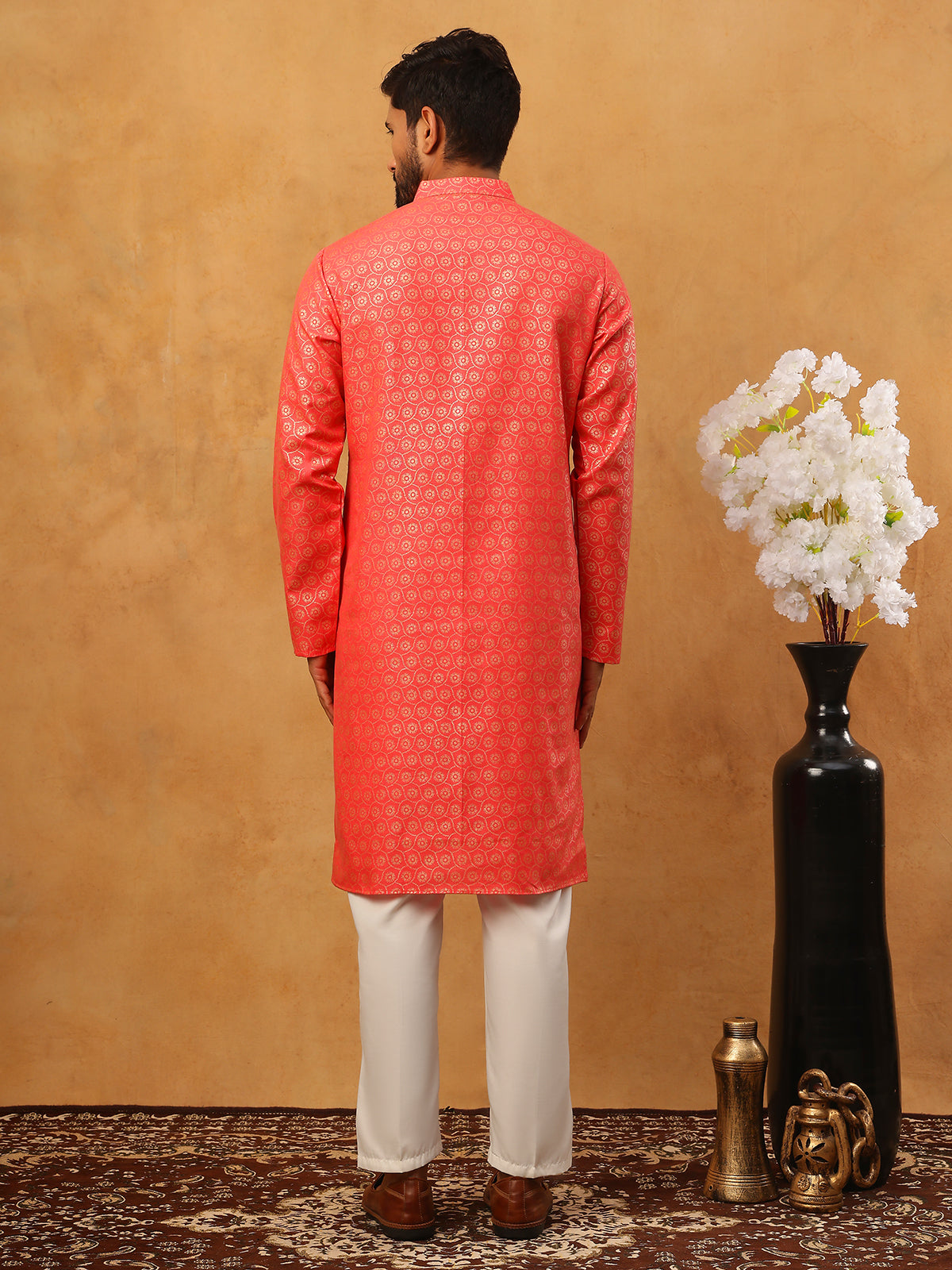 Festive Cotton Blend Printed Kurta Pyjama Set
