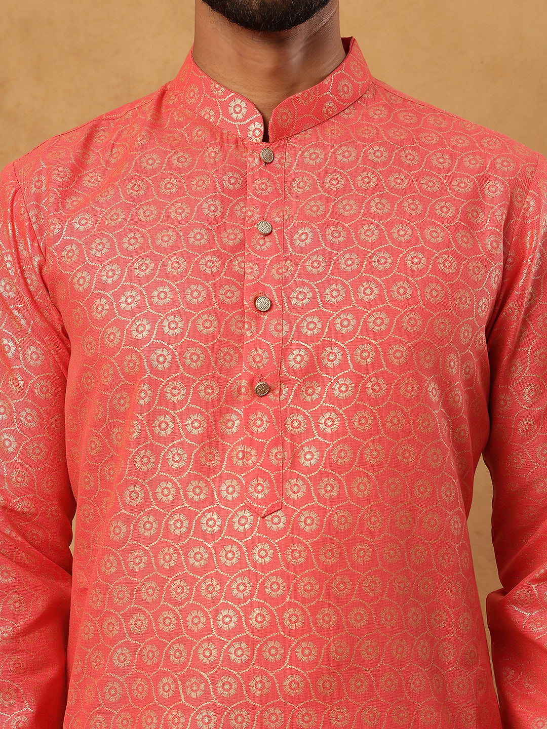 Festive Cotton Blend Printed Kurta Pyjama Set