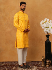 Festive Cotton Blend Printed Kurta Pyjama Set