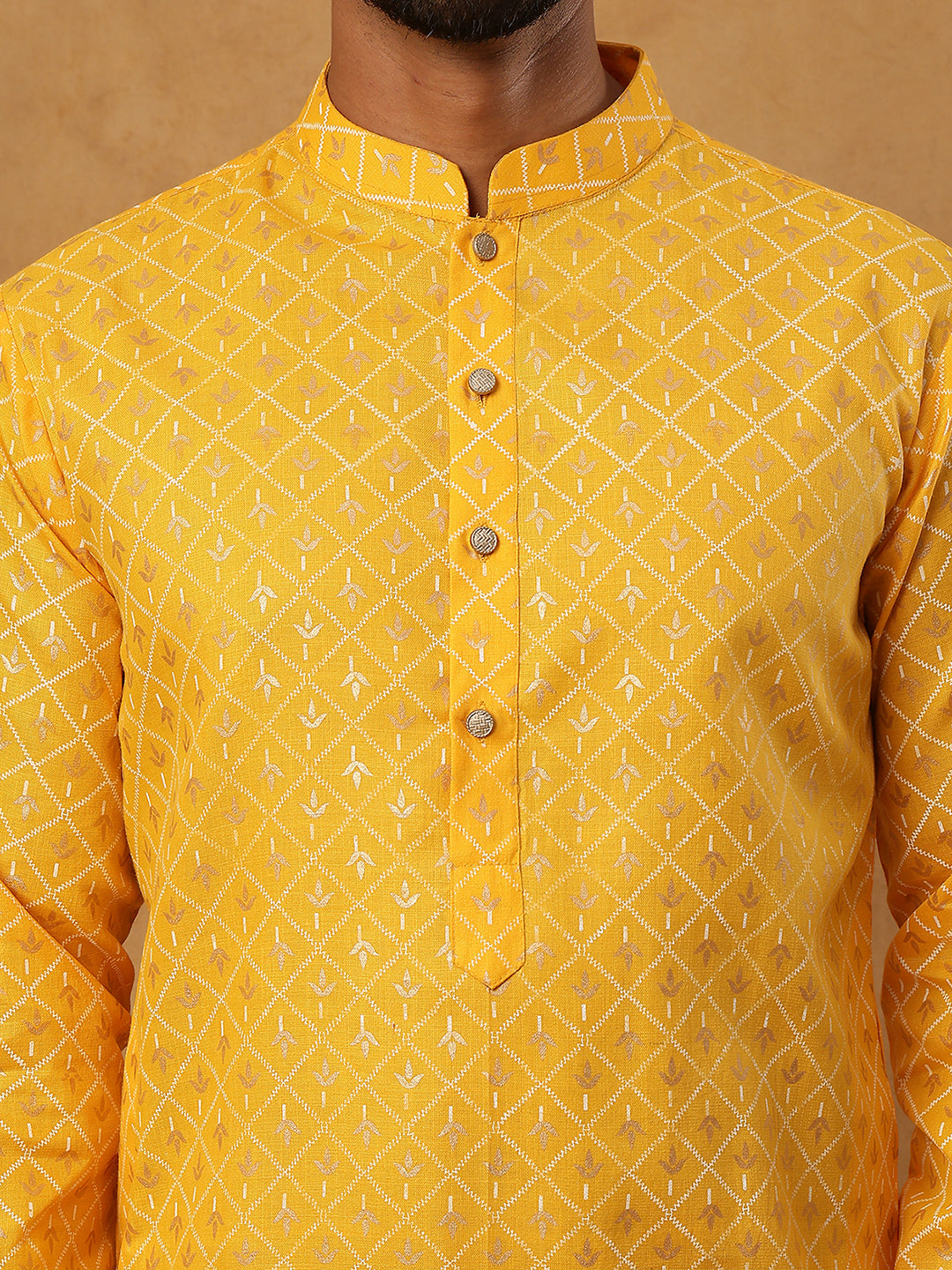 Festive Cotton Blend Printed Kurta Pyjama Set