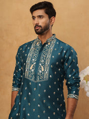 Men S Festive Rubber Print Kurta Pyjama