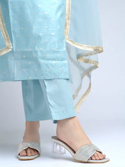 Embellished Rhinstone Silver Heels For Women & Girls