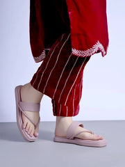 Comfortable Strappy Peach Flats For Women & Girls