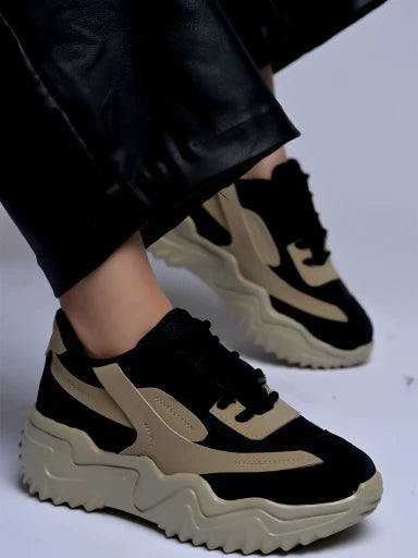 Smart Casual Comfortable Beige Sneakers For Women & Girls