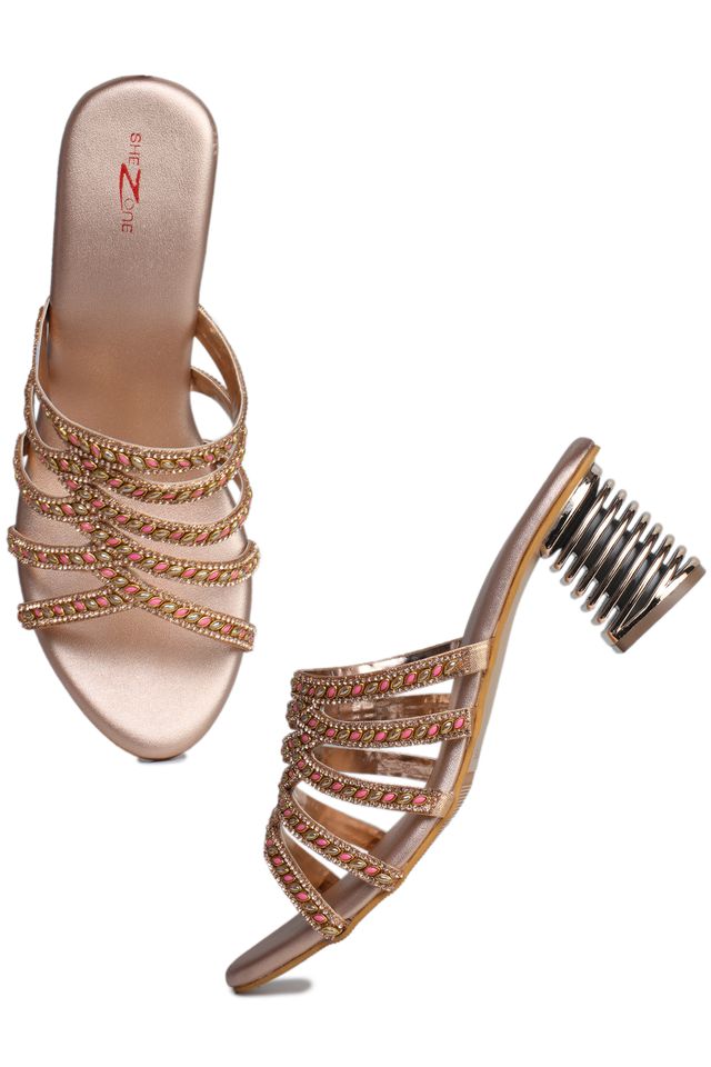 Fashion Open Back Sandal 2 inches Block Heels