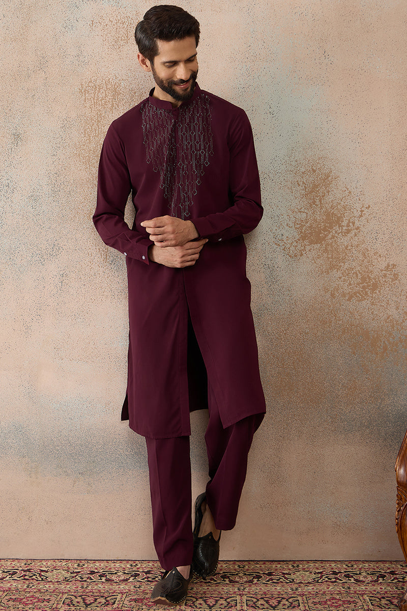 ethnic-bay-men-maroon-silk-blend-ethnic-motifs-printed-kurta-with-trouser-mkset2390