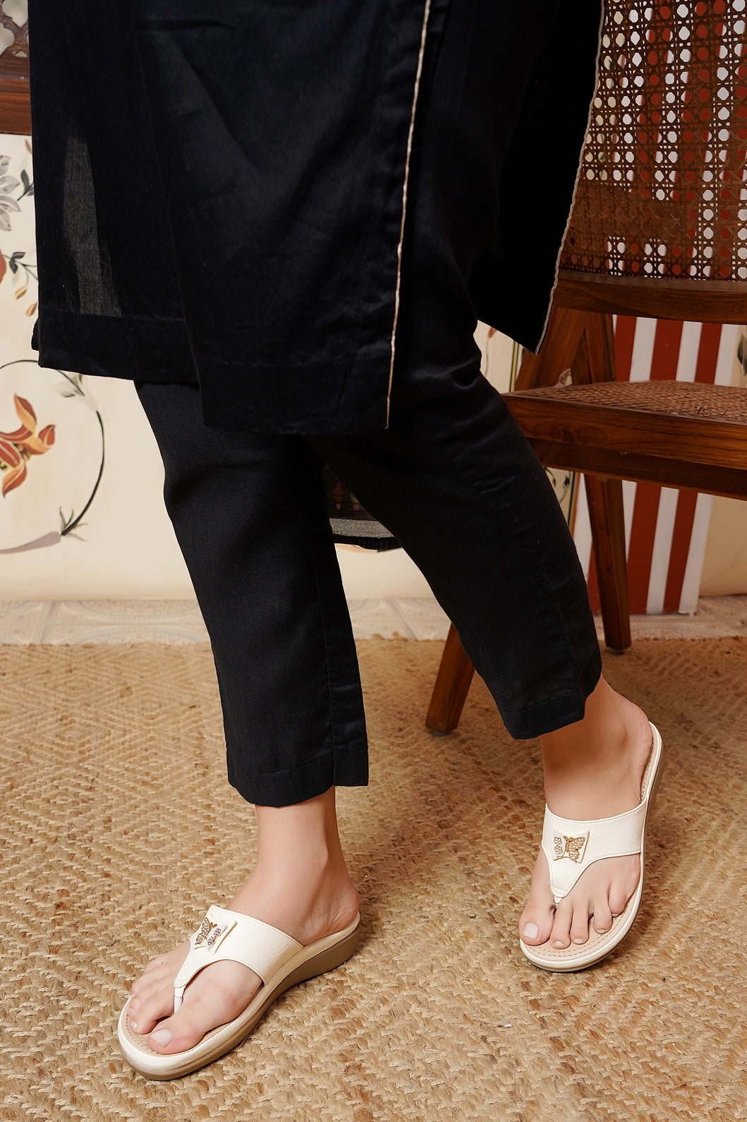 White Smart Casual Flats
