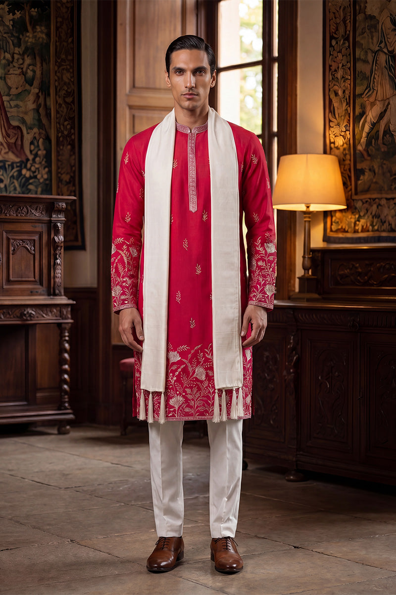 ethnic-bay-men-pink-silk-blend-solid-embroidered-straight-kurta-with-dupatta-mkud1943