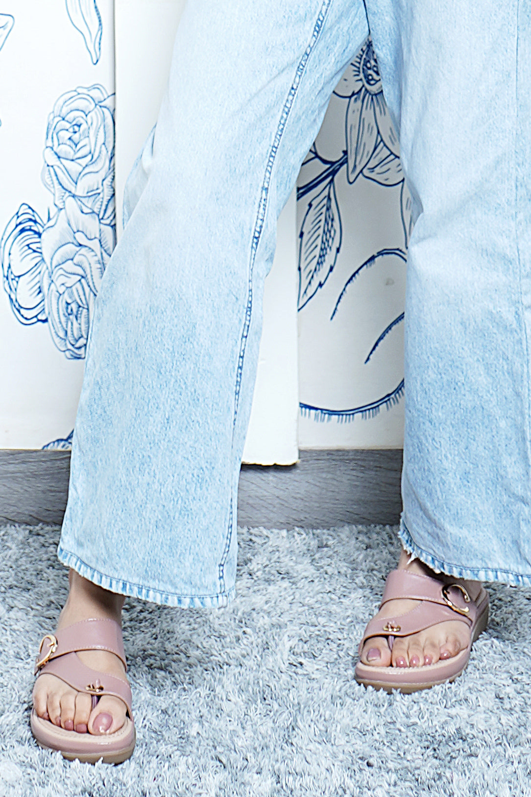 Peach Casual Flats