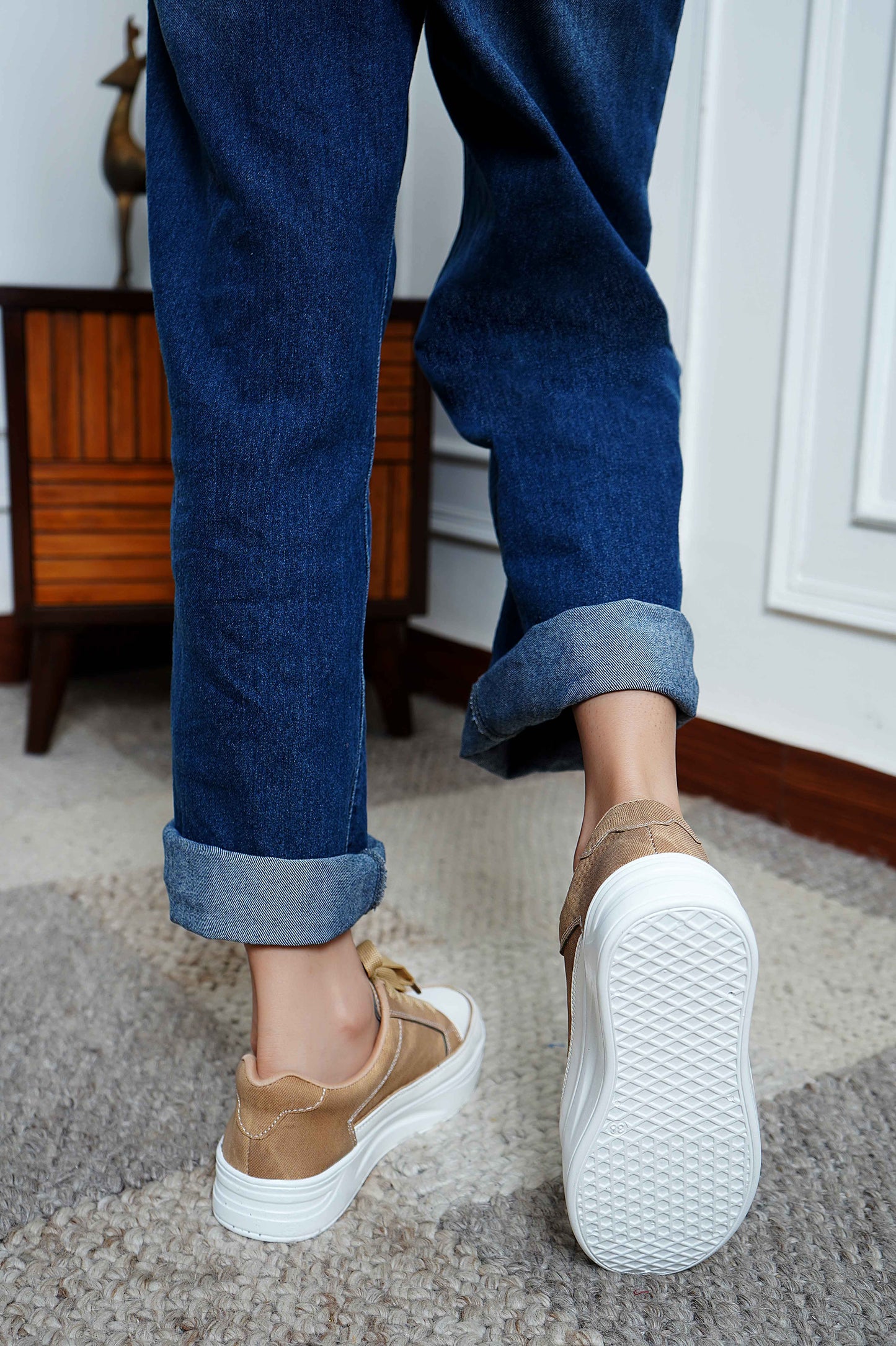 Beige Smart Casual  Shoes
