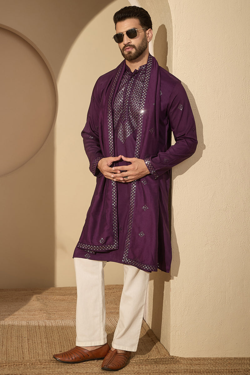 ethnic-bay-violet-silk-blend-solid-embroidered-mandarin-collar-kurta-with-dupatta-mkud1078