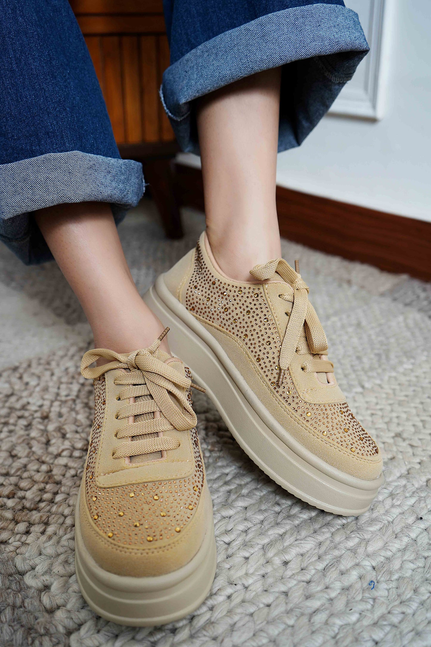 Beige Smart Casual  Shoes