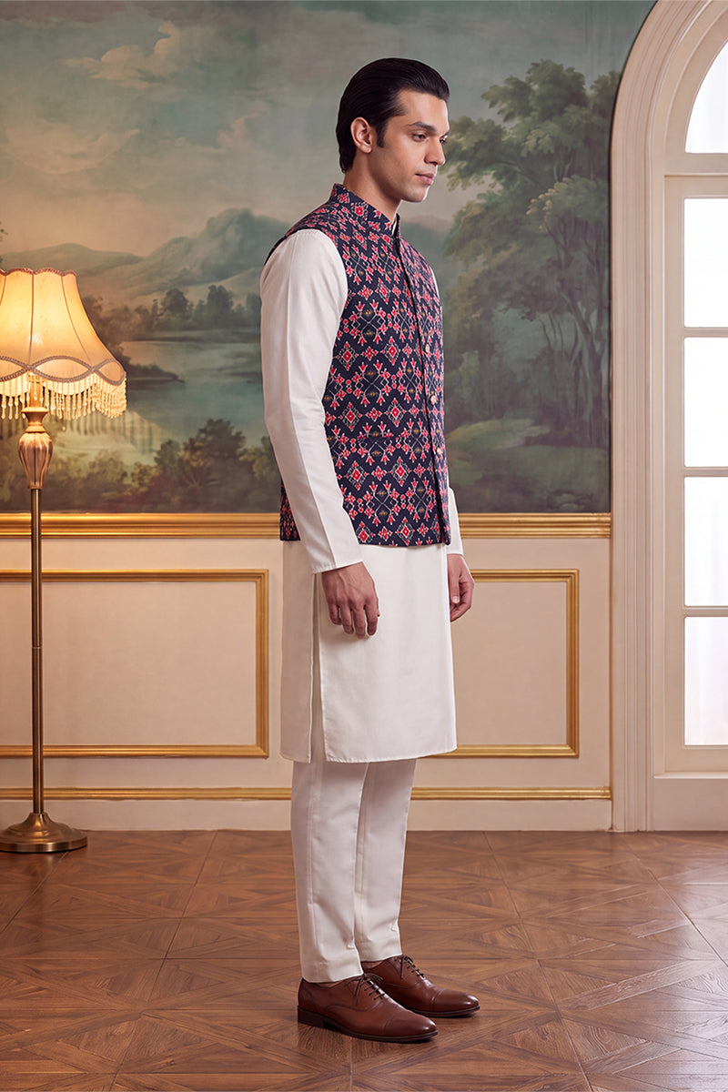ethnic-bay-mens-navy-blue-silk-blend-patola-print-mandarine-collar-koti-mkot1048