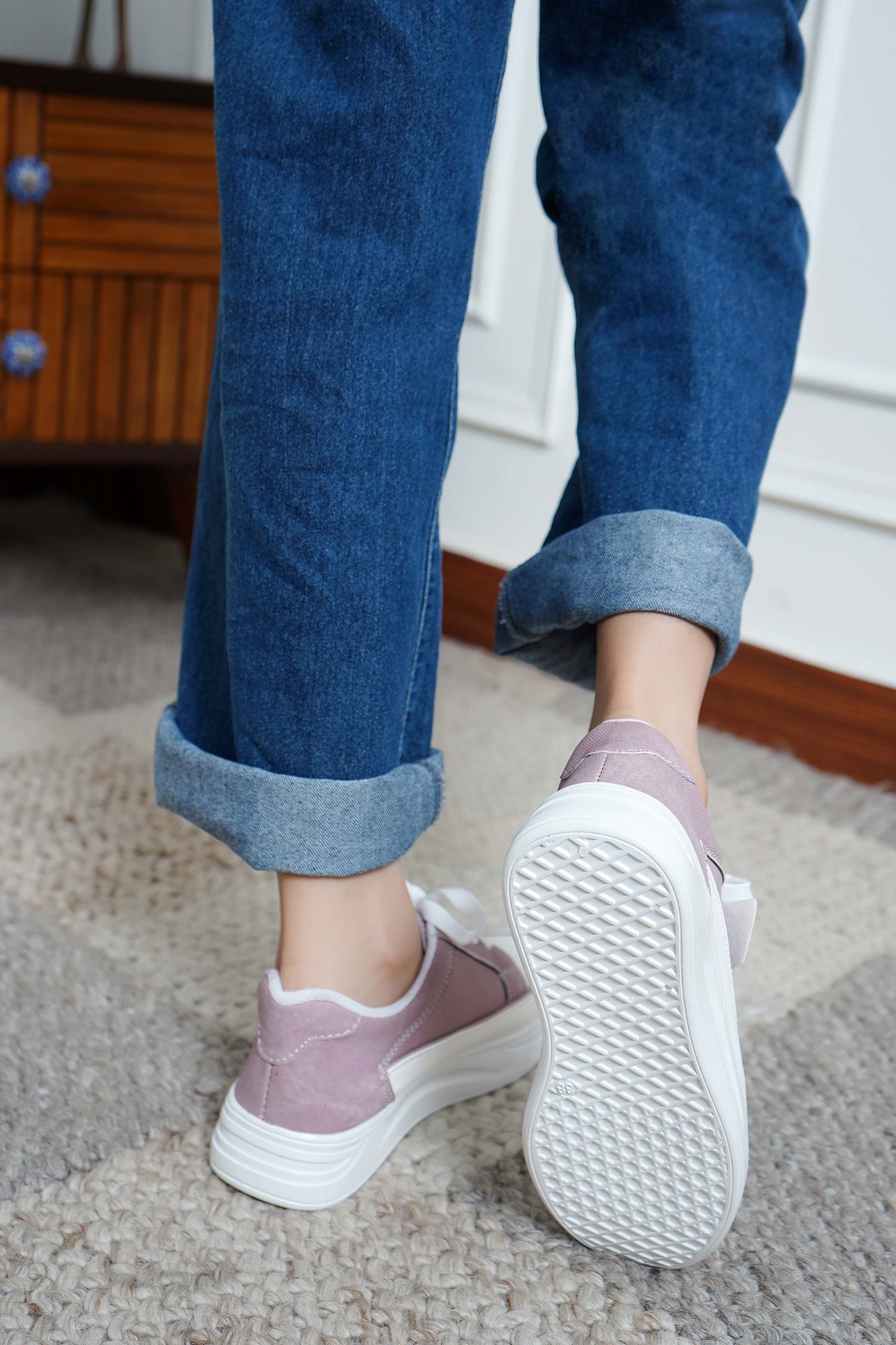Peach Smart Casual  Shoes