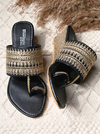 Shoetopia - Women's & Girl's Embellished Wedge Sandals
