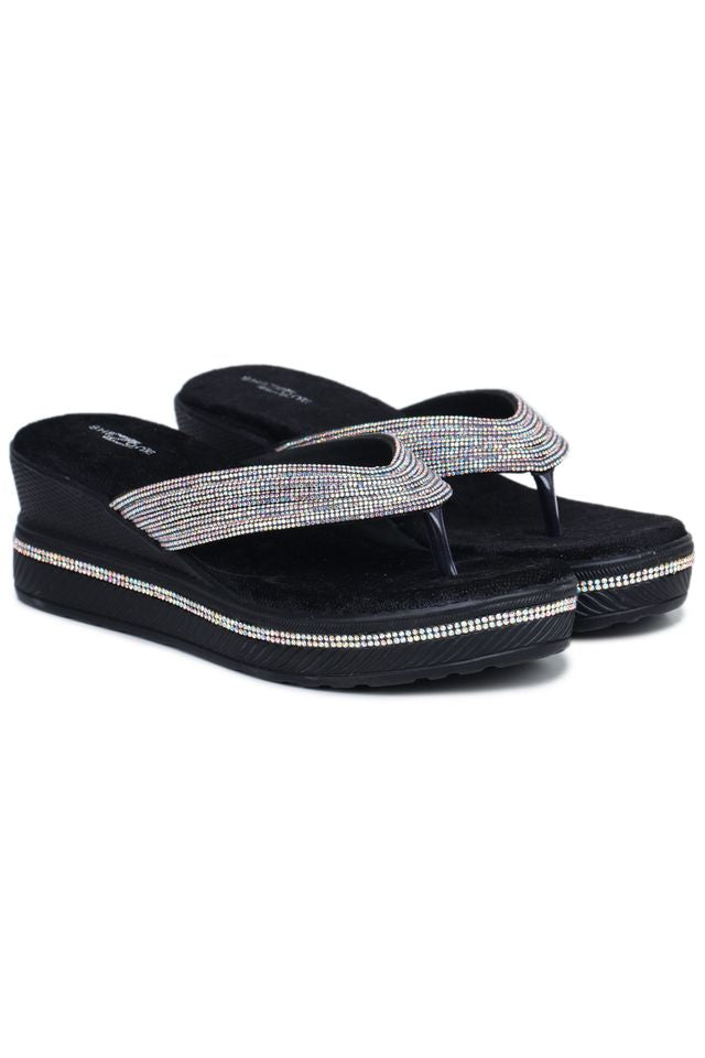 Fashion Open Back Sandal 2 inches Wedge Heels