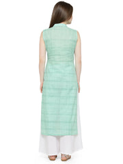 Women Green Solid Straight Kurta ( JOK 1032 Green )