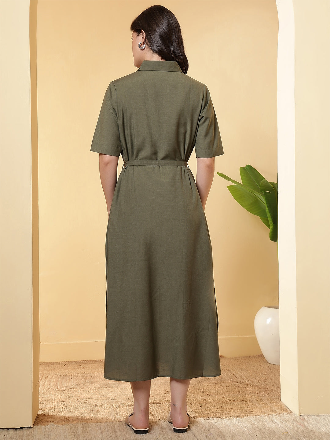 women maxi dress with side slit