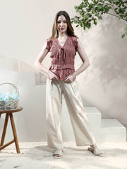 smocked peplum crop top 1