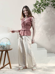 smocked peplum crop top 1